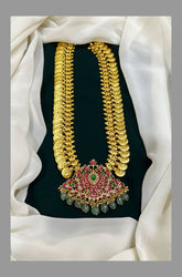 Kaasu Mala with Gandaberunda Pendent in Kundan Haram - KH00162